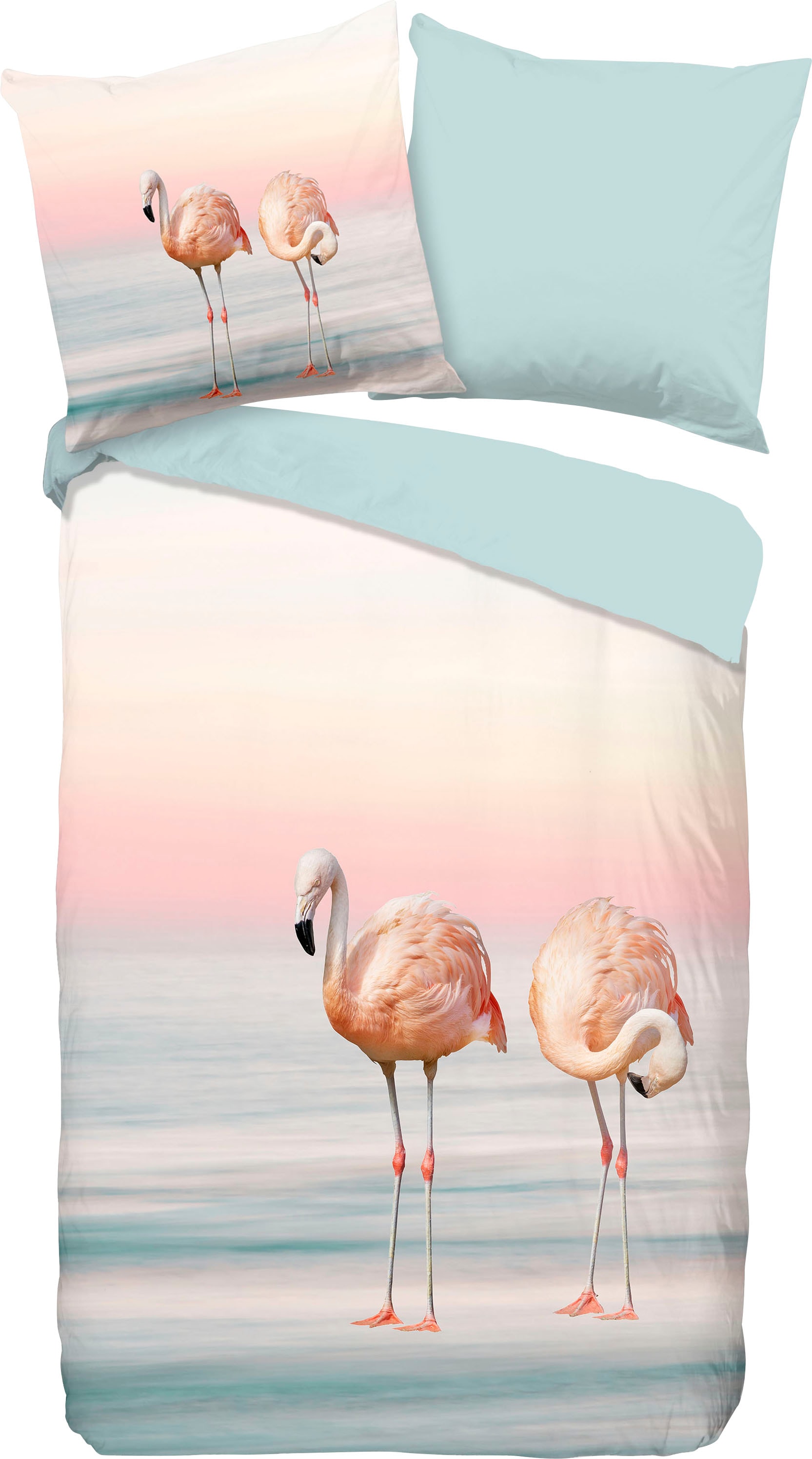 PURE luxury collection Wendebettwäsche »Lounge«, mit Flamingos von PURE luxury collection