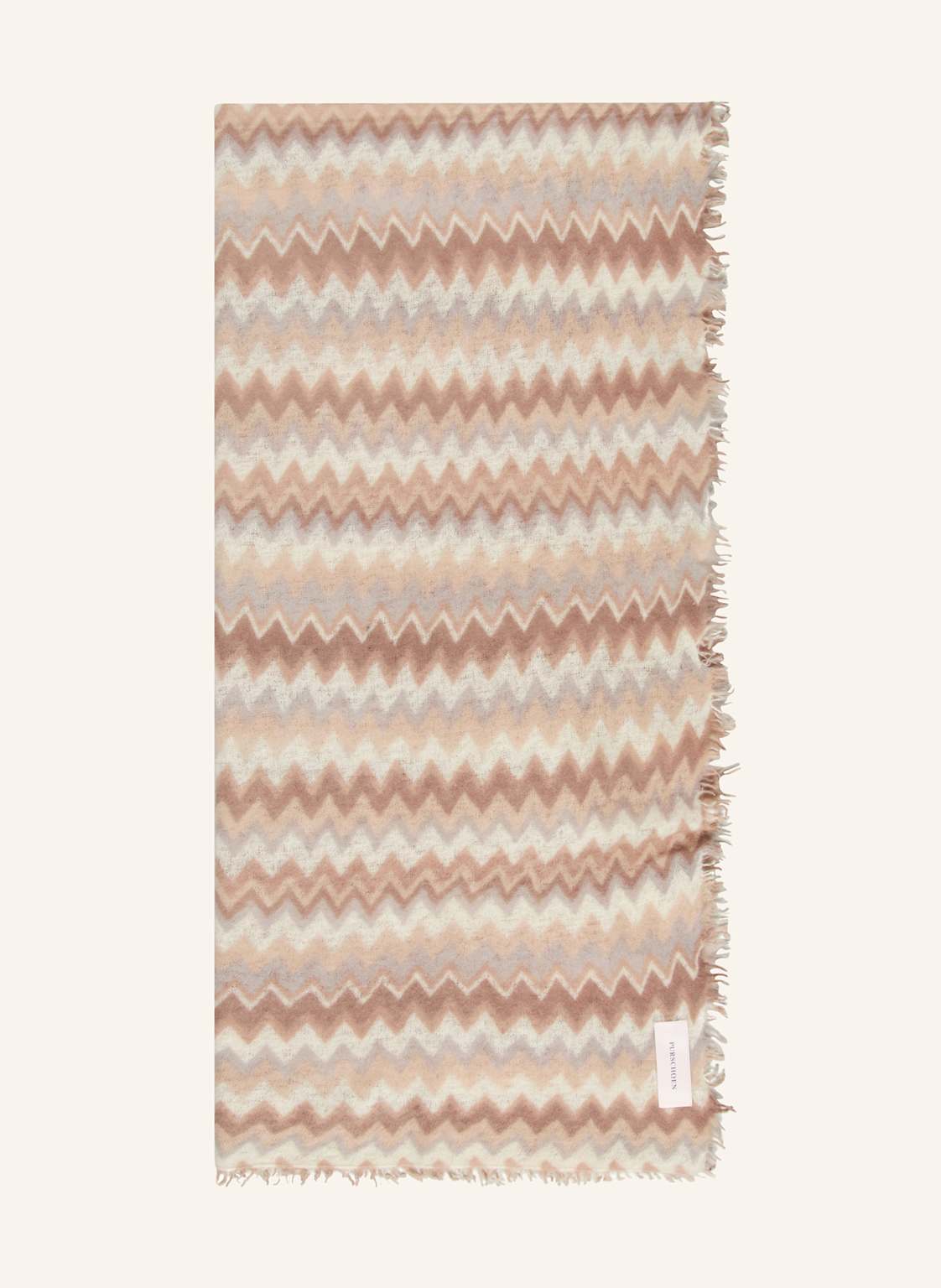 Purschoen Cashmere-Schal Chevron beige von PURSCHOEN