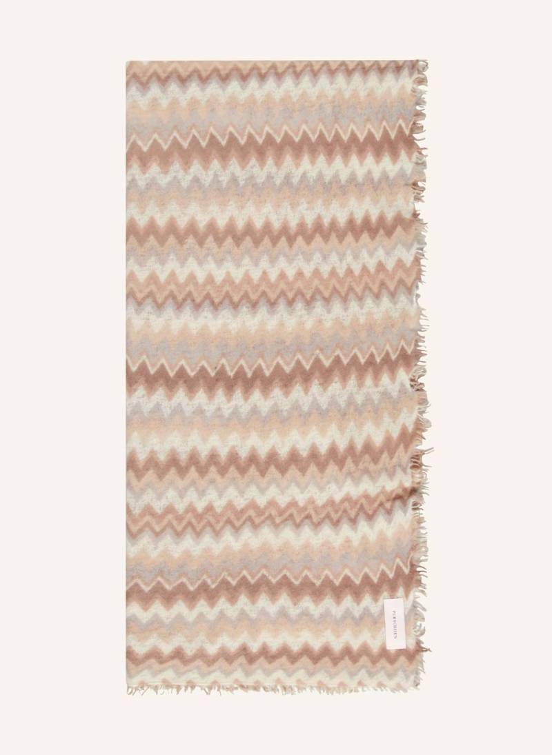 Purschoen Cashmere-Schal Chevron beige von PURSCHOEN