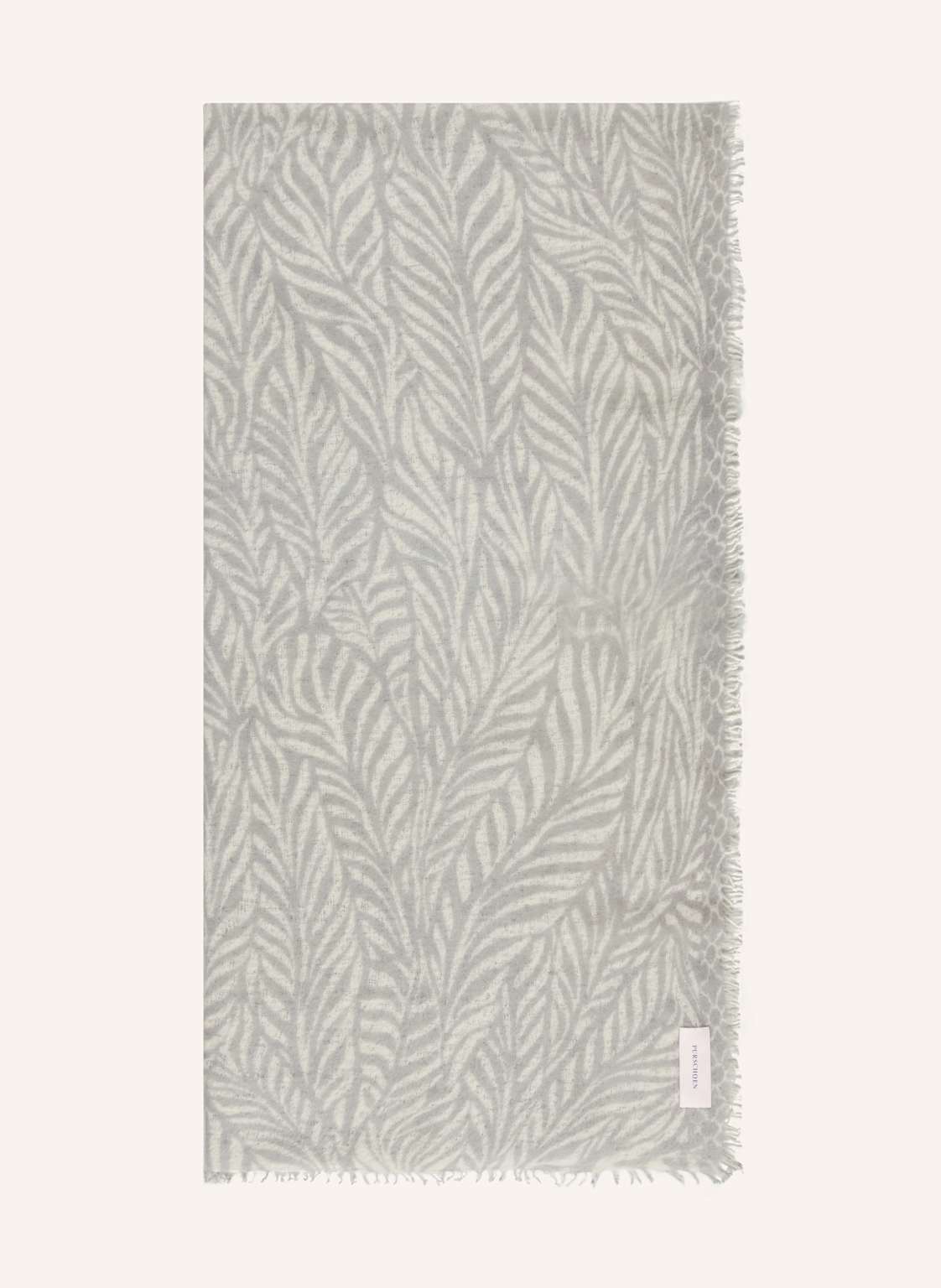 Purschoen Cashmere-Schal Leafgarden weiss