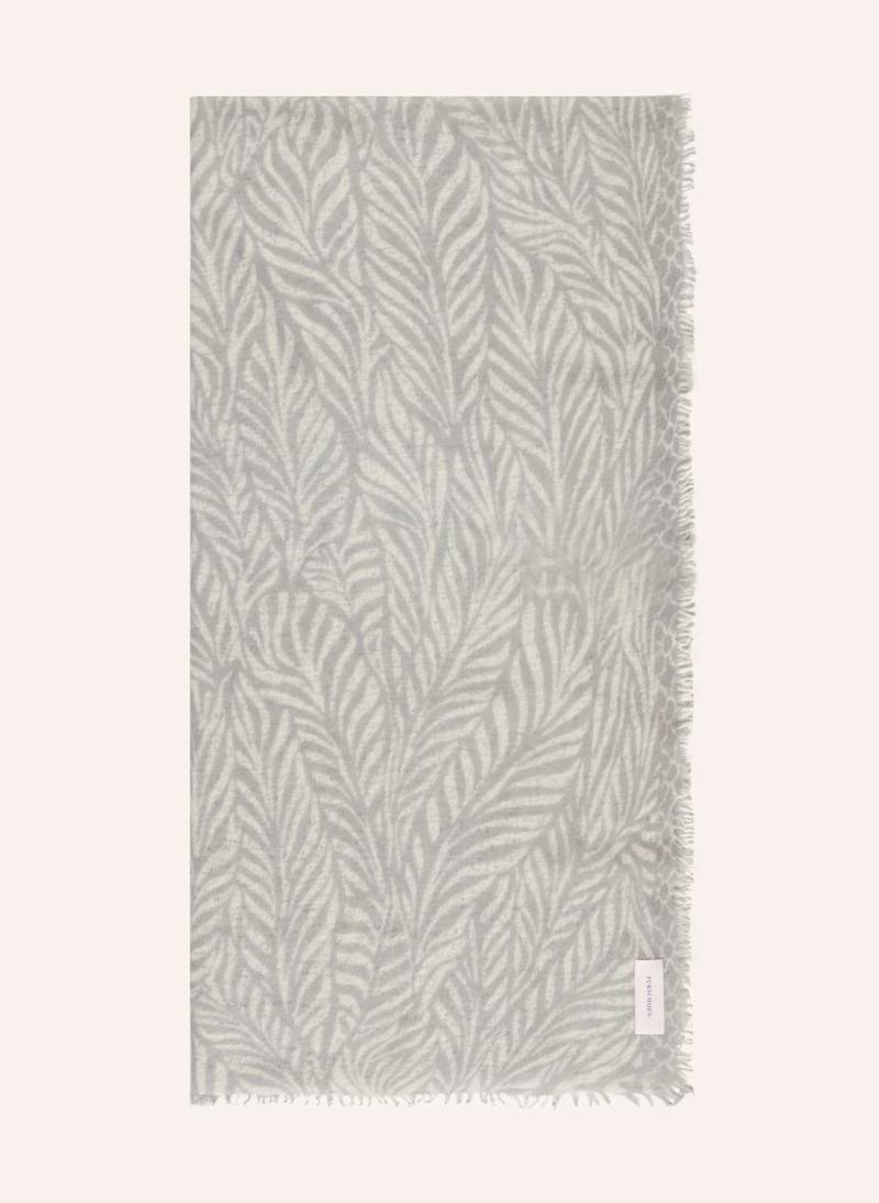 Purschoen Cashmere-Schal Leafgarden weiss von PURSCHOEN