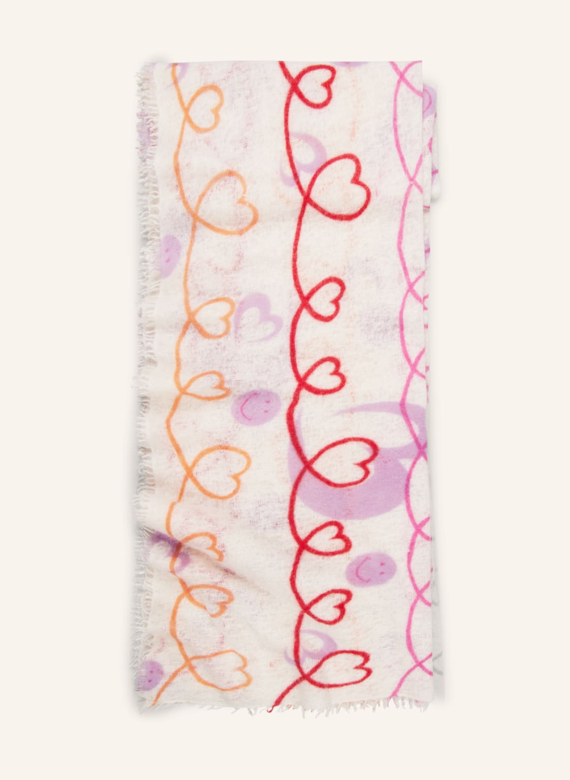 Purschoen Cashmere-Schal Herzandsmiley weiss Purschoen Cashmere-Schal Herzandsmiley weiss von PURSCHOEN