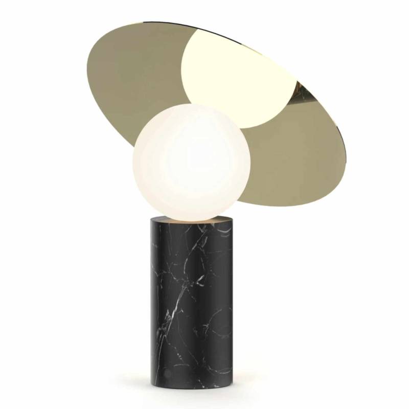 Bola Table Tischleuchte, Farbe black/brass von Pablo Design