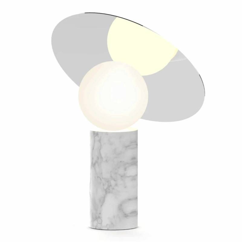 Bola Table Tischleuchte, Farbe white/chrome von Pablo Design