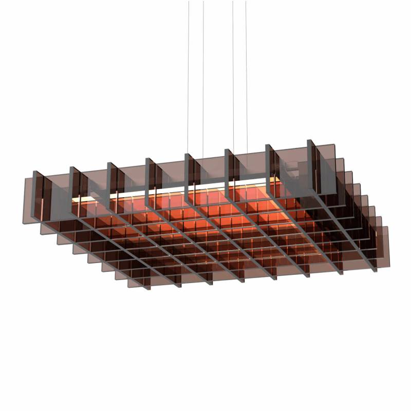 Grid 1x1 Hängeleuchte, Ausführung bronze von Pablo Design