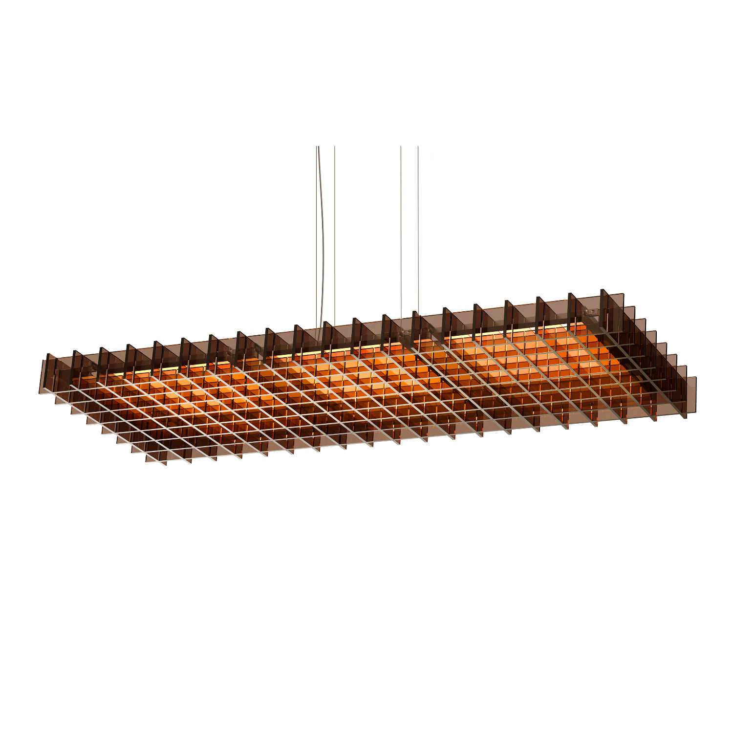 Grid 1x3 Hängeleuchte, Ausführung bronze von Pablo Design