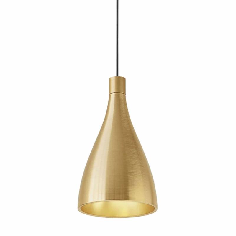 Swell Single Narrow Hängeleuchte, Farbe brass/brass von Pablo Design