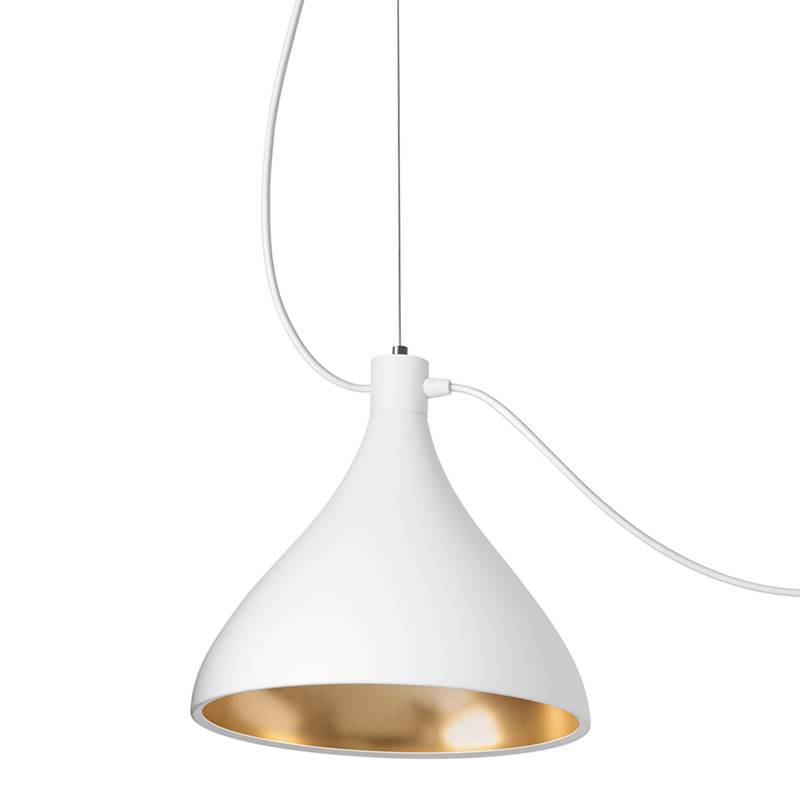 Swell String Single Medium Pendelleuchte, Farbe black/brass von Pablo Design