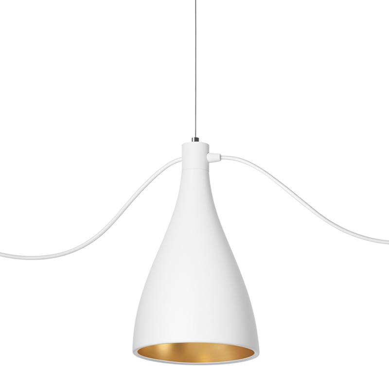 Swell String Single Narrow Pendelleuchte, Farbe black/brass von Pablo Design