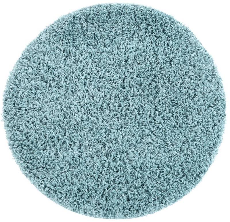 Paco Home Hochflor-Teppich »Twister 500«, rund, 44 mm Höhe, Uni Hochflor Shaggy mit hoher Fadendichte von PACO HOME