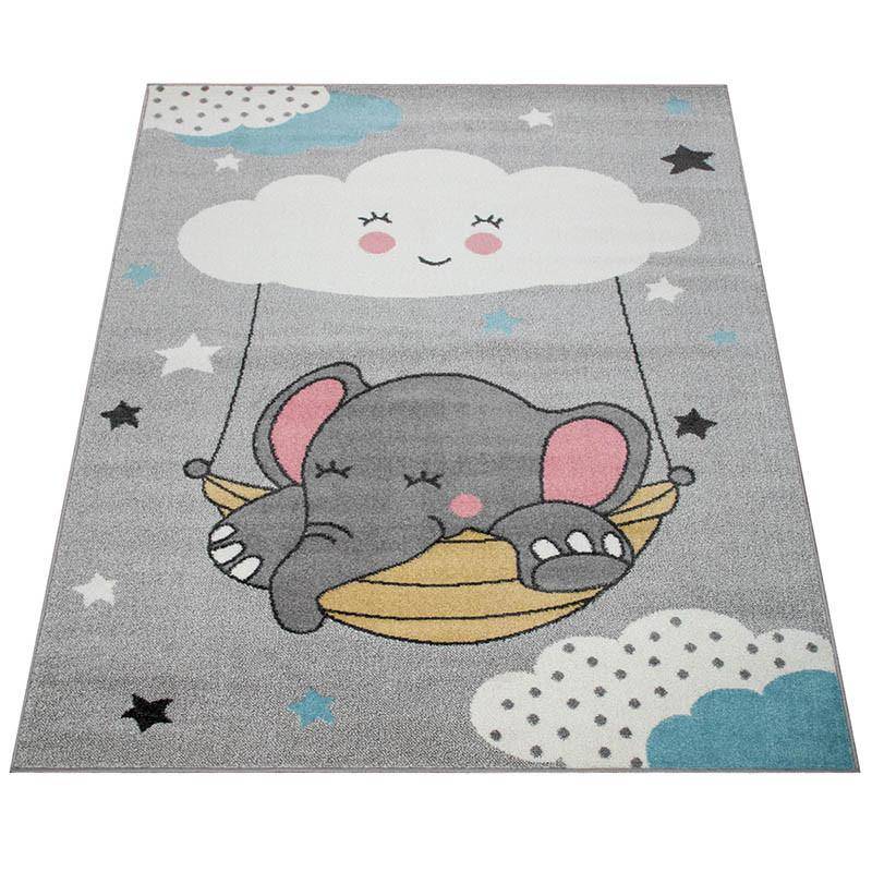 Kinder Teppich Kinderzimmer Elefant Wolke Unisex  120X160CM von Paco Home