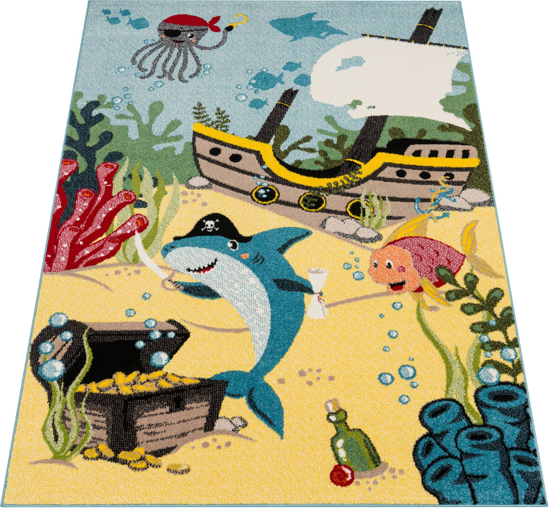 Paco Home Kinderteppich »ECE 950«, rechteckig, 14 mm Höhe, Kurzflor, Motiv Meerestiere, Kinderzimmer Paco Home Kinderteppich »ECE 950«, rechteckig, 14 mm Höhe, Kurzflor, Motiv Meerestiere, Kinderzimmer von PACO HOME