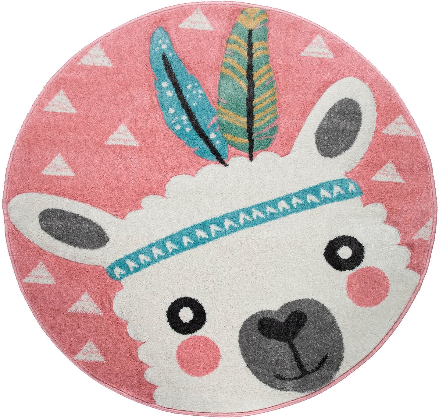 Paco Home Kinderteppich »Ela 214«, rund, 17 mm Höhe, 3D-Design, Motiv Lama, Pastell-Farben, Kinderzimmer Paco Home Kinderteppich »Ela 214«, rund, 17 mm Höhe, 3D-Design, Motiv Lama, Pastell-Farben, Kinderzimmer von PACO HOME