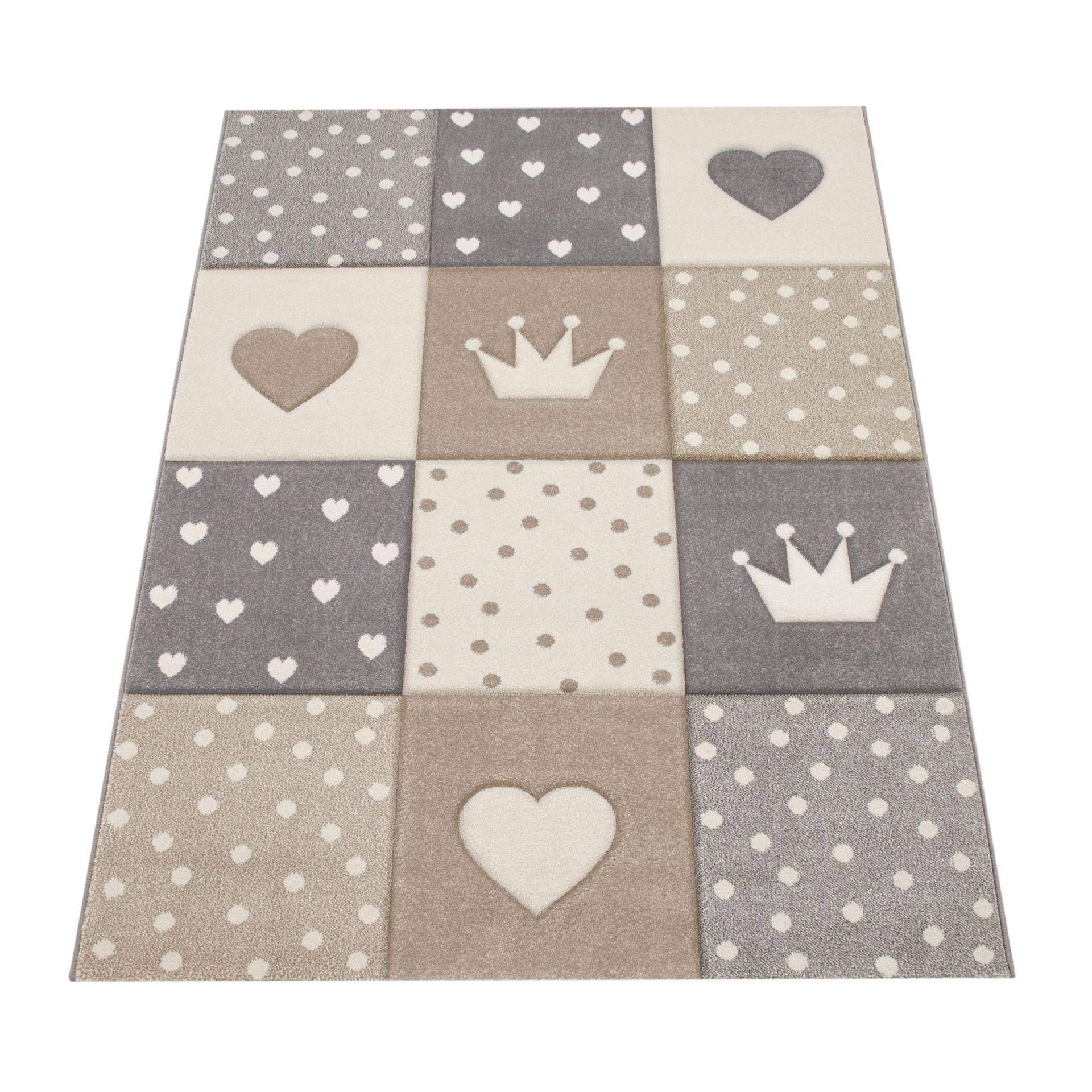 Paco Home - Kinderteppich Kariert Herzen Sterne, 160X230CM von Paco Home