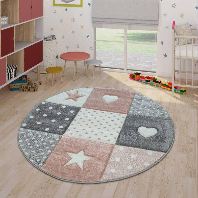 Kinderteppich Kinderzimmer Spielteppich Regenbogen Unisex  140x200 cm von Paco Home