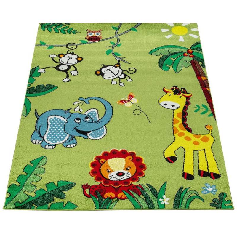 Kinderteppich Kurzflor Dschungel Tiere Unisex  120X170CM von Paco Home