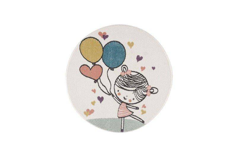 Kinderteppich Mädchen Herz Ballon Unisex  140x200 cm von Paco Home