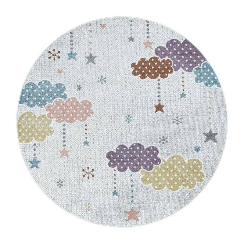 Kinderteppich Wolken Sterne Weich Unisex  200X290CM von Paco Home