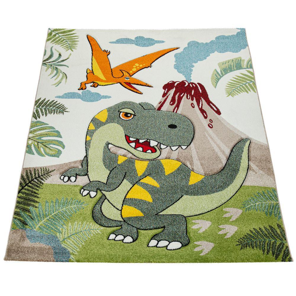 Paco Home - Kurzflor Kinderteppich Dinosaurier, 120cm von Paco Home