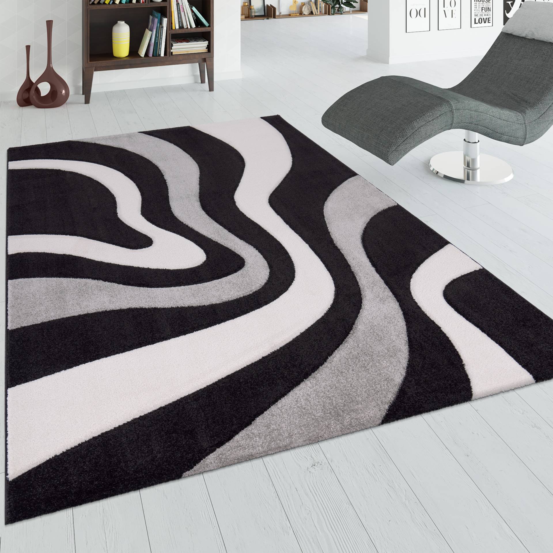 Paco Home Läufer »Diamond 760«, rechteckig, 18 mm Höhe, Teppich-Läufer, Kurzflor, 3D-Design, modernes Wellen Muster Paco Home Läufer »Diamond 760«, rechteckig, 18 mm Höhe, Teppich-Läufer, Kurzflor, 3D-Design, modernes Wellen Muster von PACO HOME