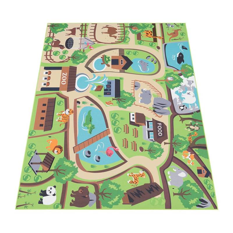 Spielteppich Zoo Motiv Kinderzimmer Unisex  120X160CM von Paco Home