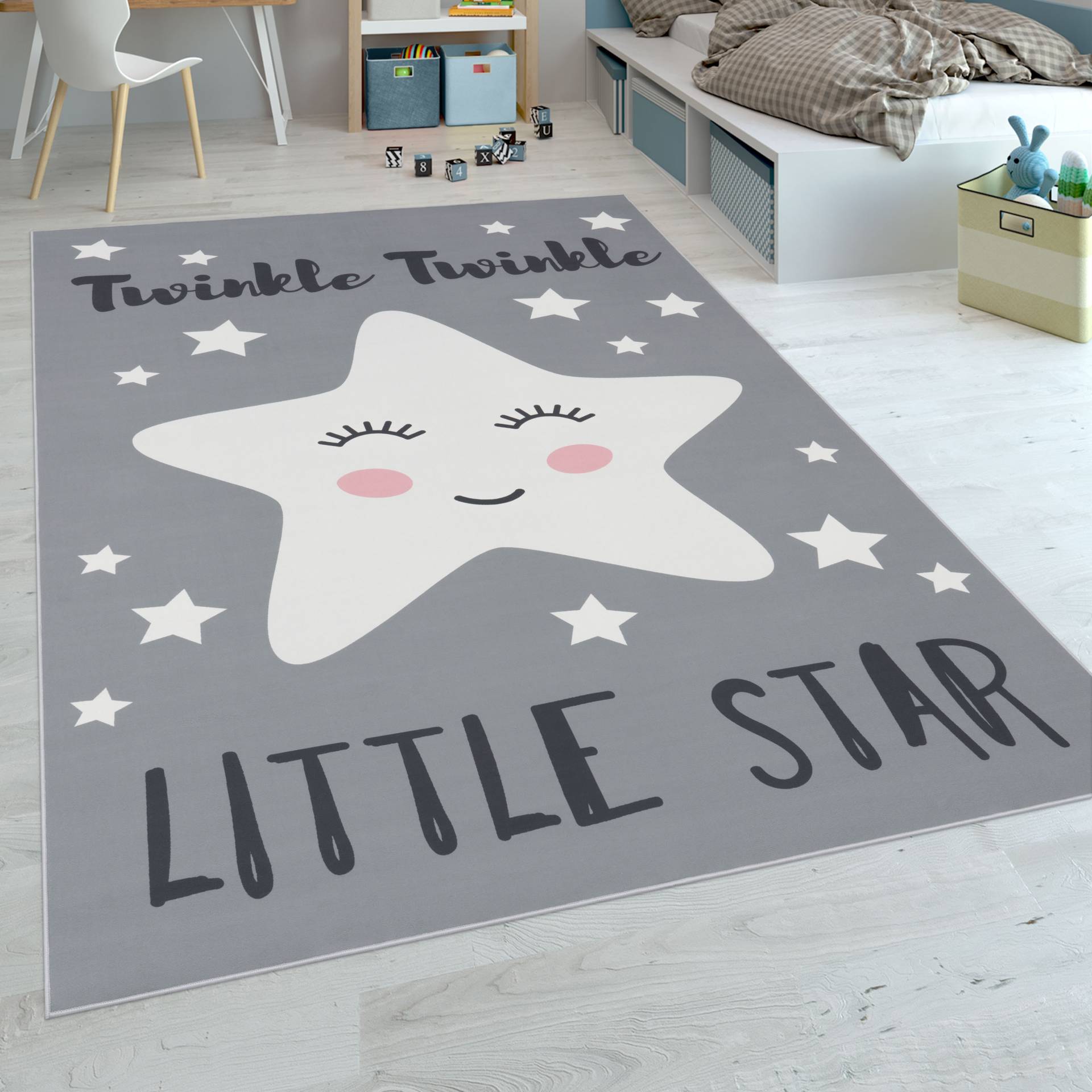 Paco Home Kinderteppich »Aleyna 105«, rechteckig, 6 mm Höhe, Kinder Design, niedliches Stern Motiv mit Schriftzug, Kinderzimmer Paco Home Kinderteppich »Aleyna 105«, rechteckig, 6 mm Höhe, Kinder Design, niedliches Stern Motiv mit Schriftzug, Kinderzimmer von PACO HOME