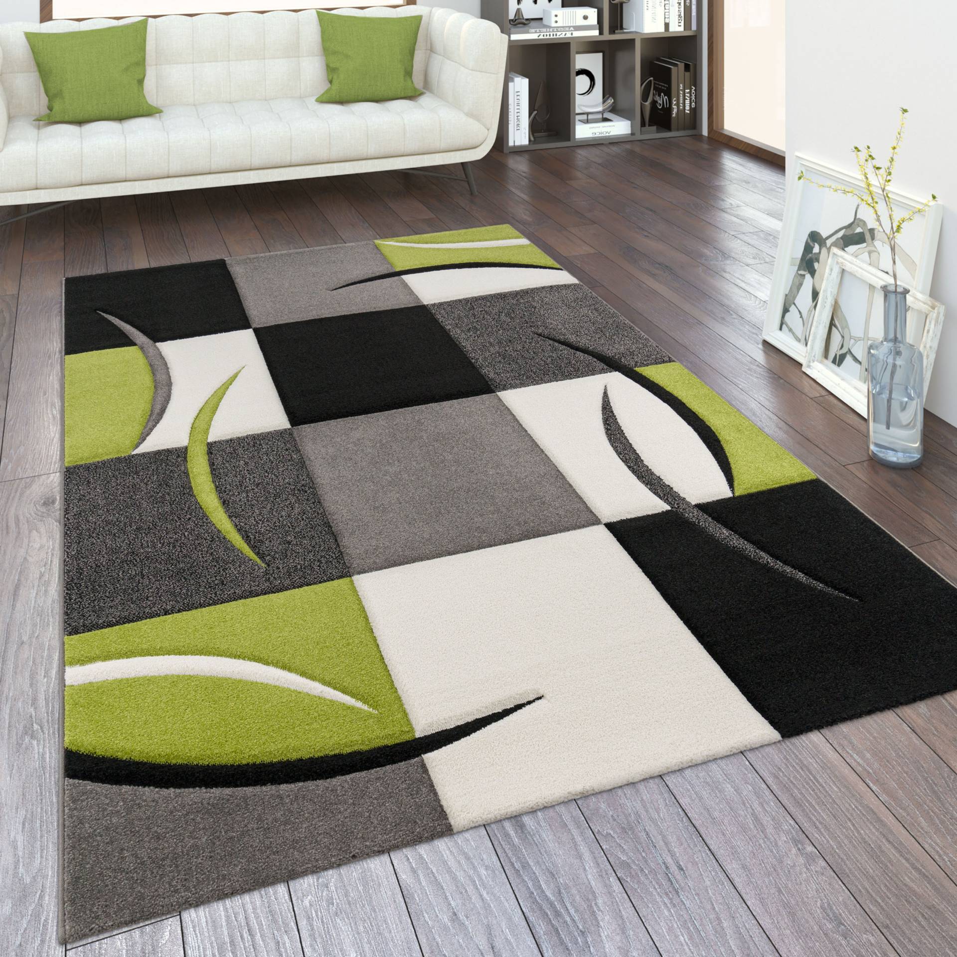 Paco Home Teppich »Diamond 665«, rechteckig, 17 mm Höhe, Karo Muster, 3D-Design, auch als Läufer, Wohnzimmer, Schlafzimmer Paco Home Teppich »Diamond 665«, rechteckig, 17 mm Höhe, Karo Muster, 3D-Design, auch als Läufer, Wohnzimmer, Schlafzimmer von PACO HOME