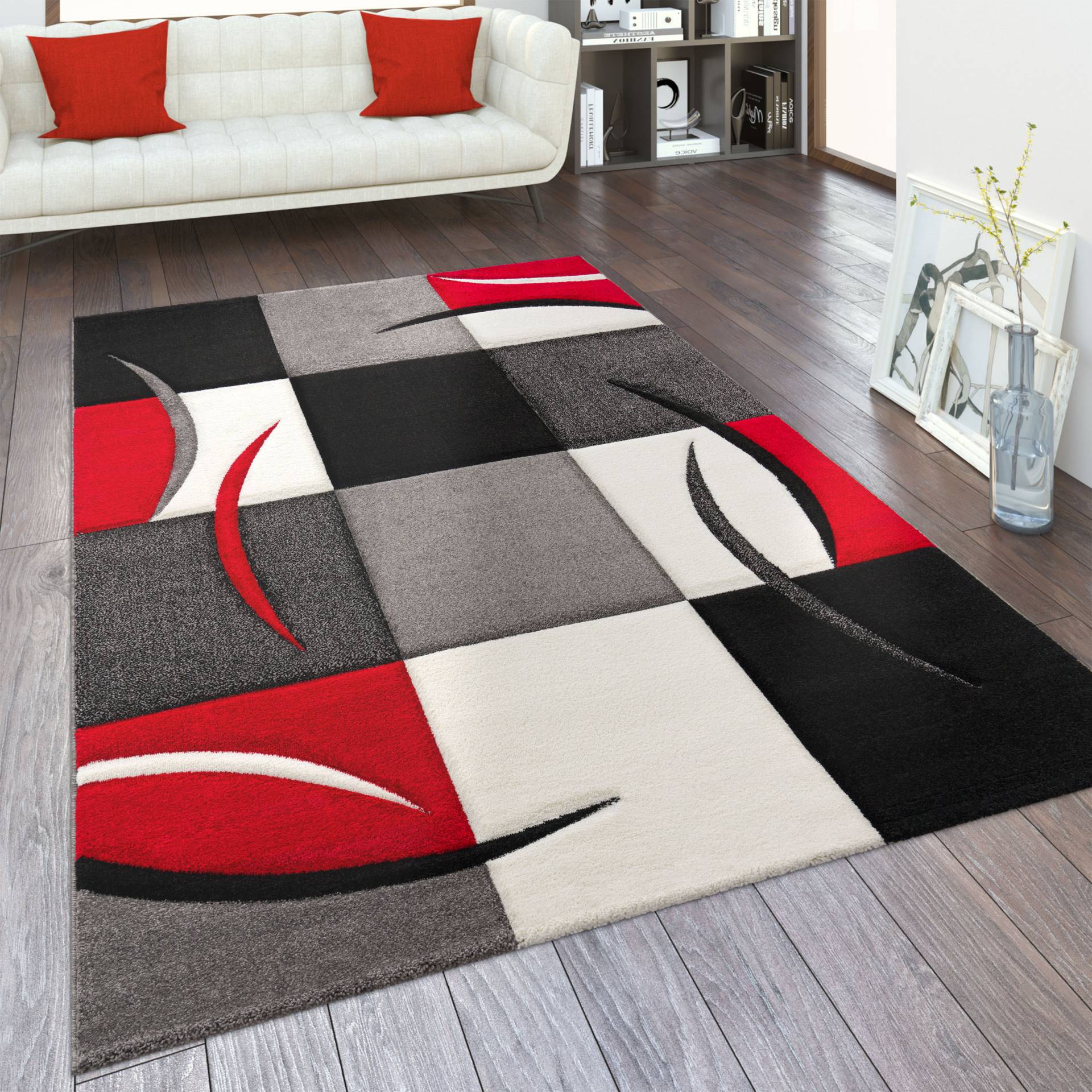 Paco Home Teppich »Diamond 665«, rechteckig, 17 mm Höhe, Karo Muster, 3D-Design, auch als Läufer, Wohnzimmer, Schlafzimmer Paco Home Teppich »Diamond 665«, rechteckig, 17 mm Höhe, Karo Muster, 3D-Design, auch als Läufer, Wohnzimmer, Schlafzimmer von PACO HOME