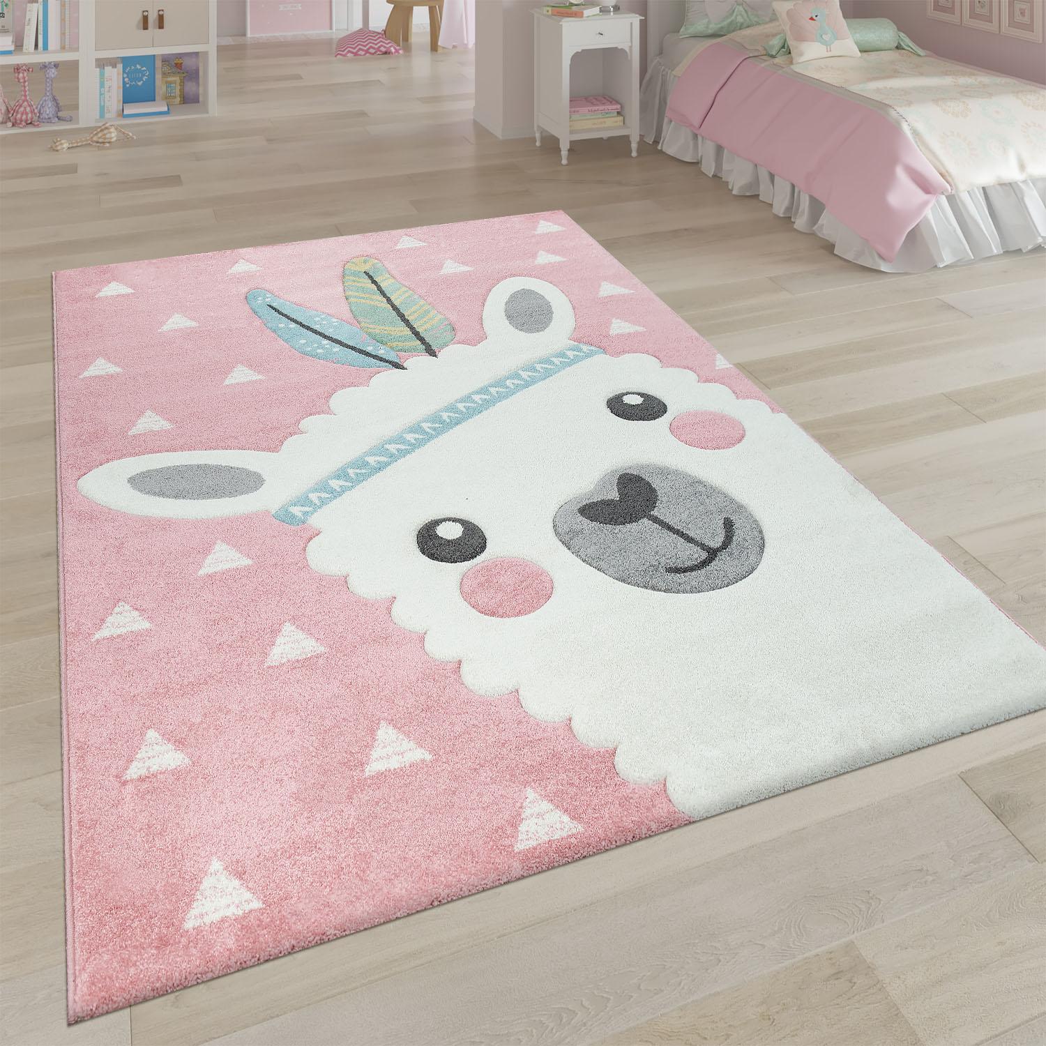 Paco Home Kinderteppich »Ela 214«, rechteckig, 17 mm Höhe, 3D-Design, Motiv Lama, Pastell-Farben, Kinderzimmer Paco Home Kinderteppich »Ela 214«, rechteckig, 17 mm Höhe, 3D-Design, Motiv Lama, Pastell-Farben, Kinderzimmer von PACO HOME