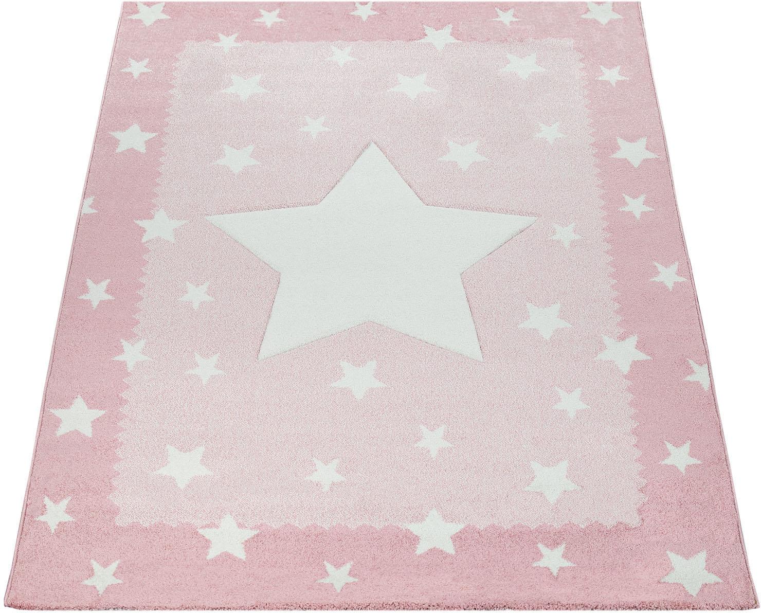 Paco Home Kinderteppich »Ela 398«, rechteckig, 17 mm Höhe, 3D-Design, Motiv Sterne, Pastell-Farben, mit Bordüre, Kinderzimmer Paco Home Kinderteppich »Ela 398«, rechteckig, 17 mm Höhe, 3D-Design, Motiv Sterne, Pastell-Farben, mit Bordüre, Kinderzimmer von PACO HOME
