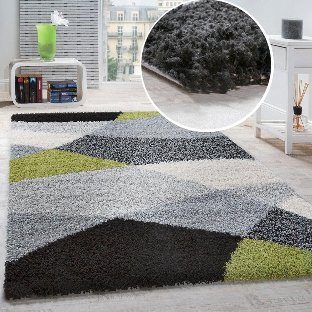 Paco Home Hochflor-Teppich »Mango 308«, rechteckig, weicher Shaggy, modernes Design, ideal im Wohnzimmer & Schlafzimmer von PACO HOME