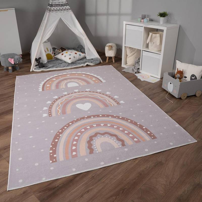 Teppich Kinderzimmer Regenbogen Rutschfest Unisex  160 cm von Paco Home