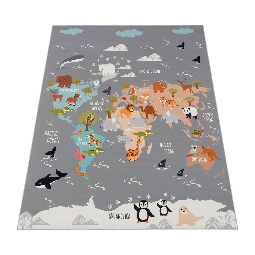 Teppich Kinderzimmer Welt Motiv Unisex  120X160CM von Paco Home