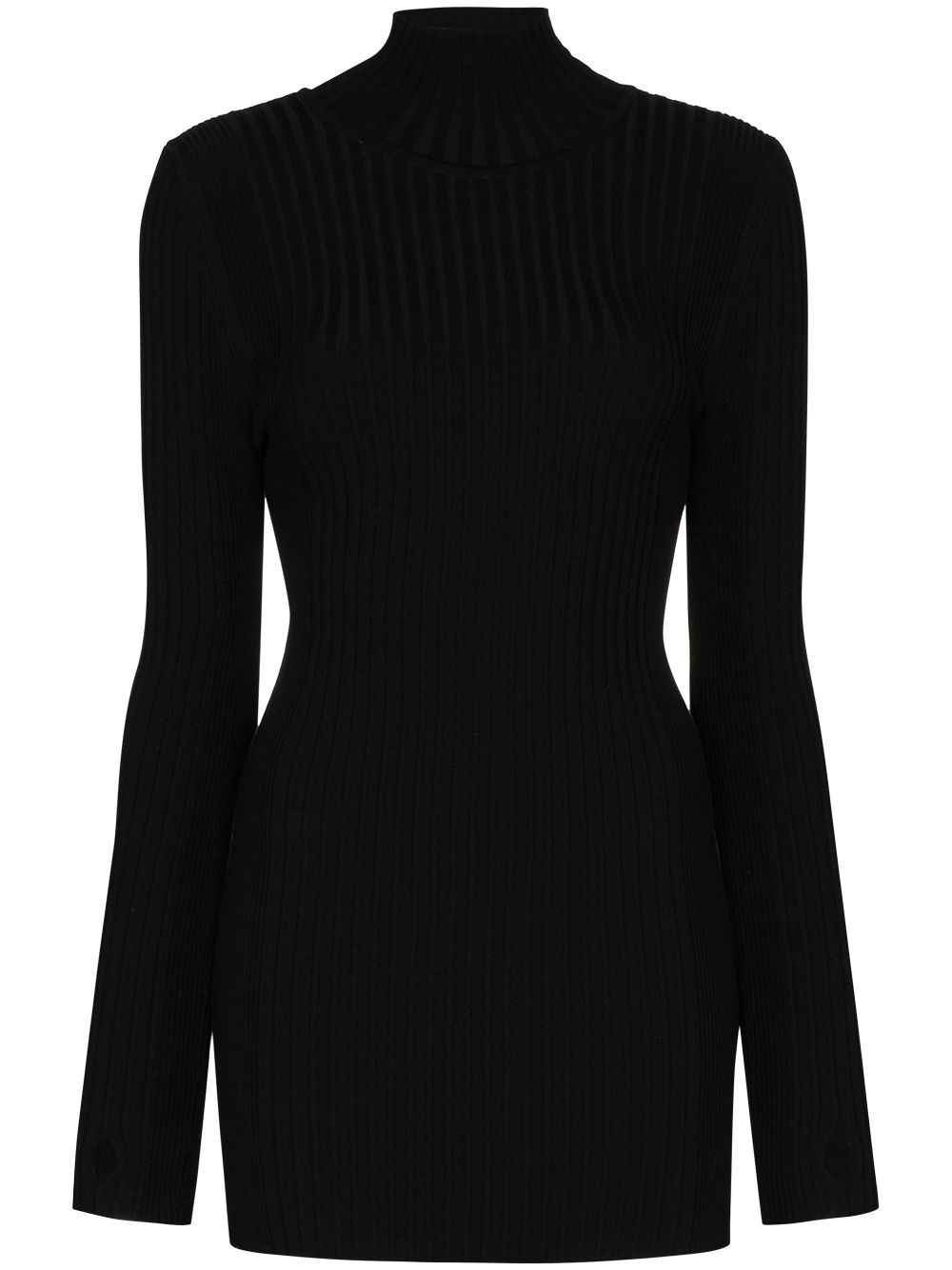 Rabanne ribbed roll-neck jumper - Black von Rabanne