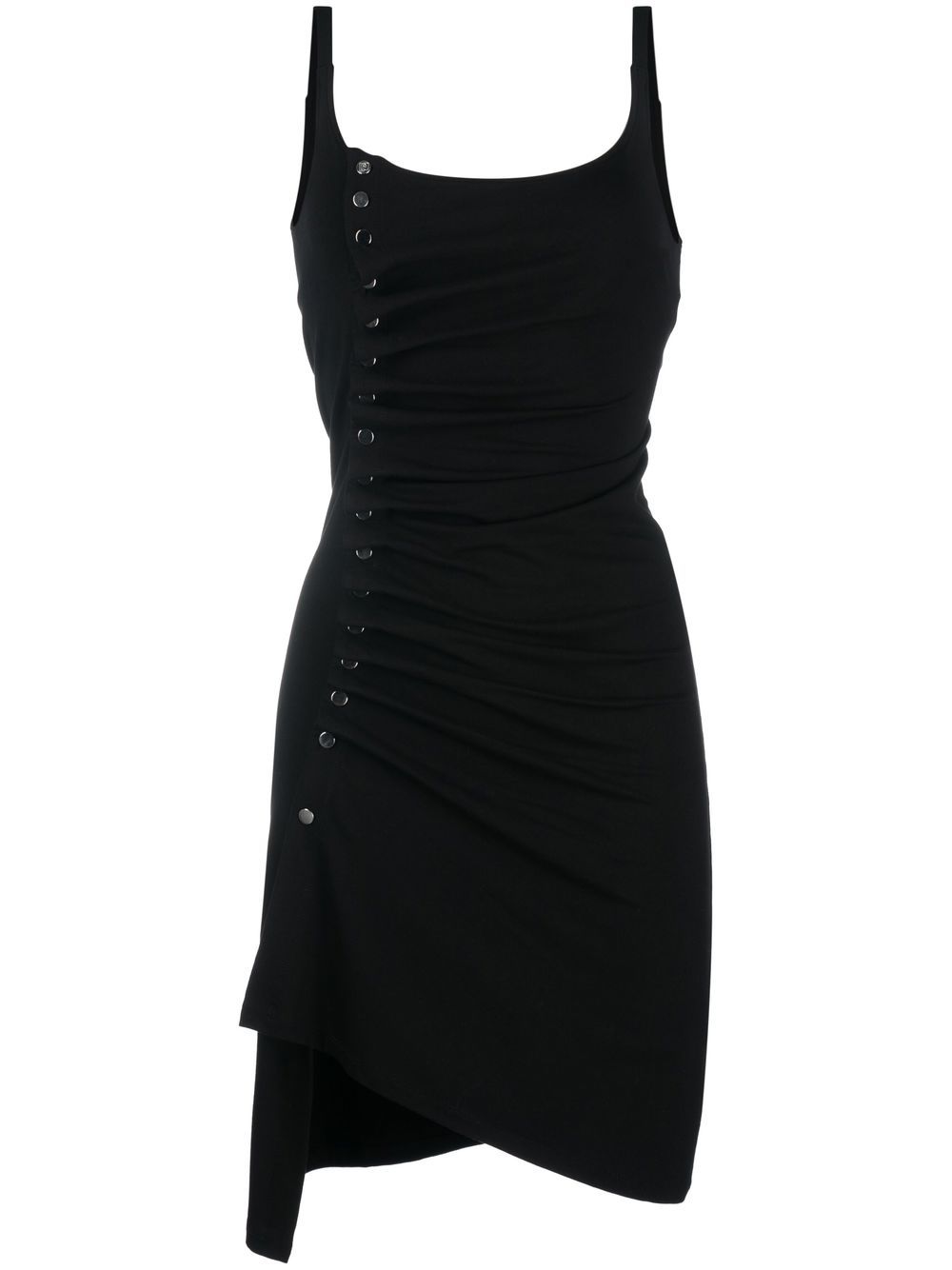 Rabanne button-detailed draped minidress - Black von Rabanne