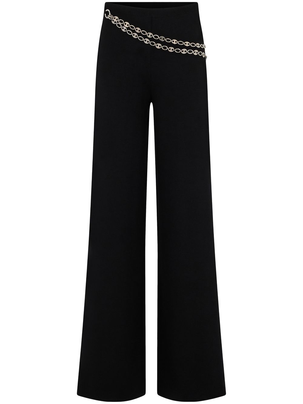 Rabanne chain-detail knitted trousers - Black von Rabanne