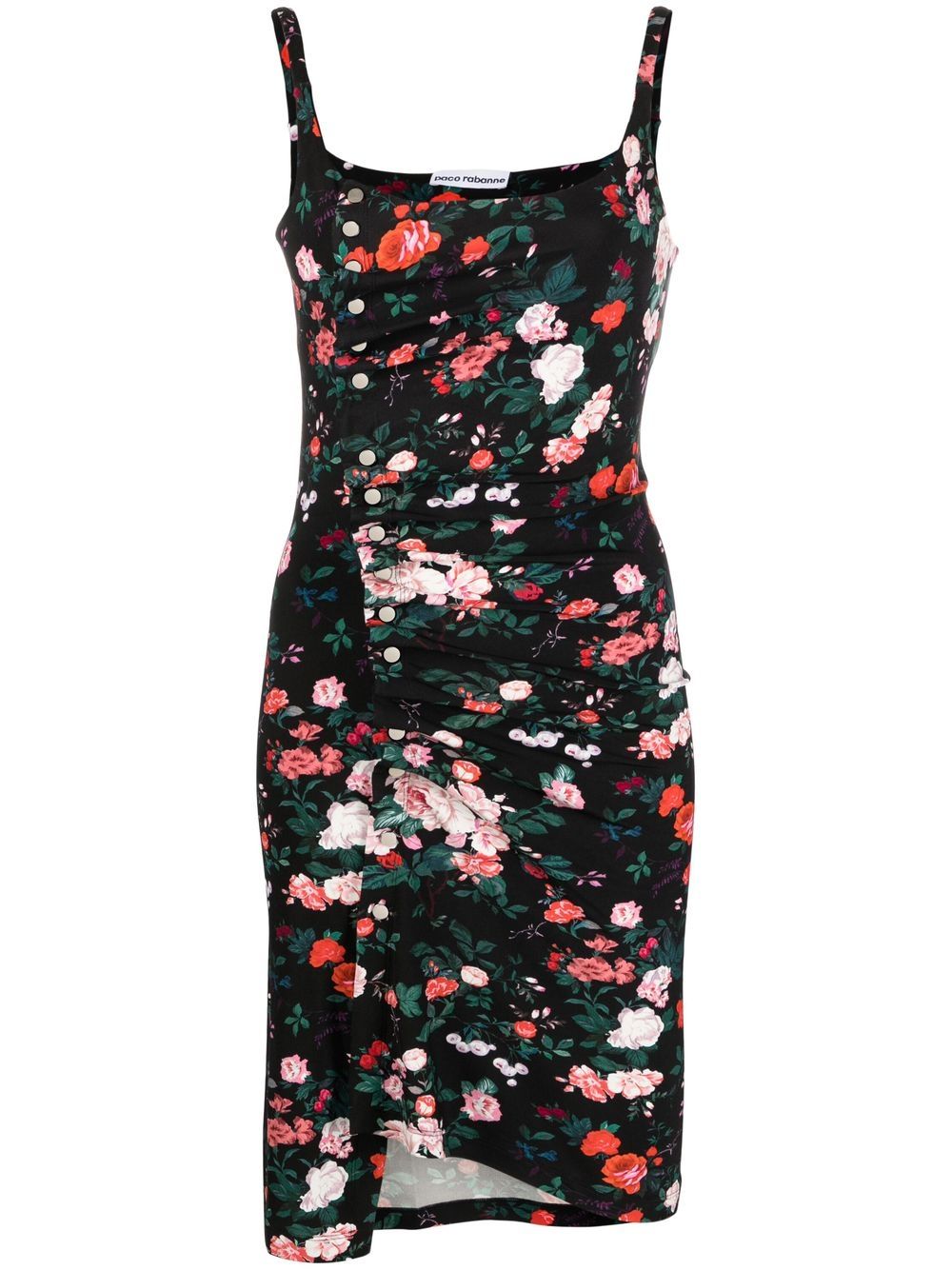 Rabanne floral-print sleeveless mini dress - Black von Rabanne