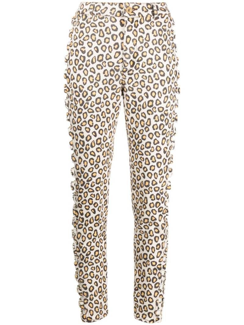 Rabanne leopard-print jeans - Neutrals von Rabanne