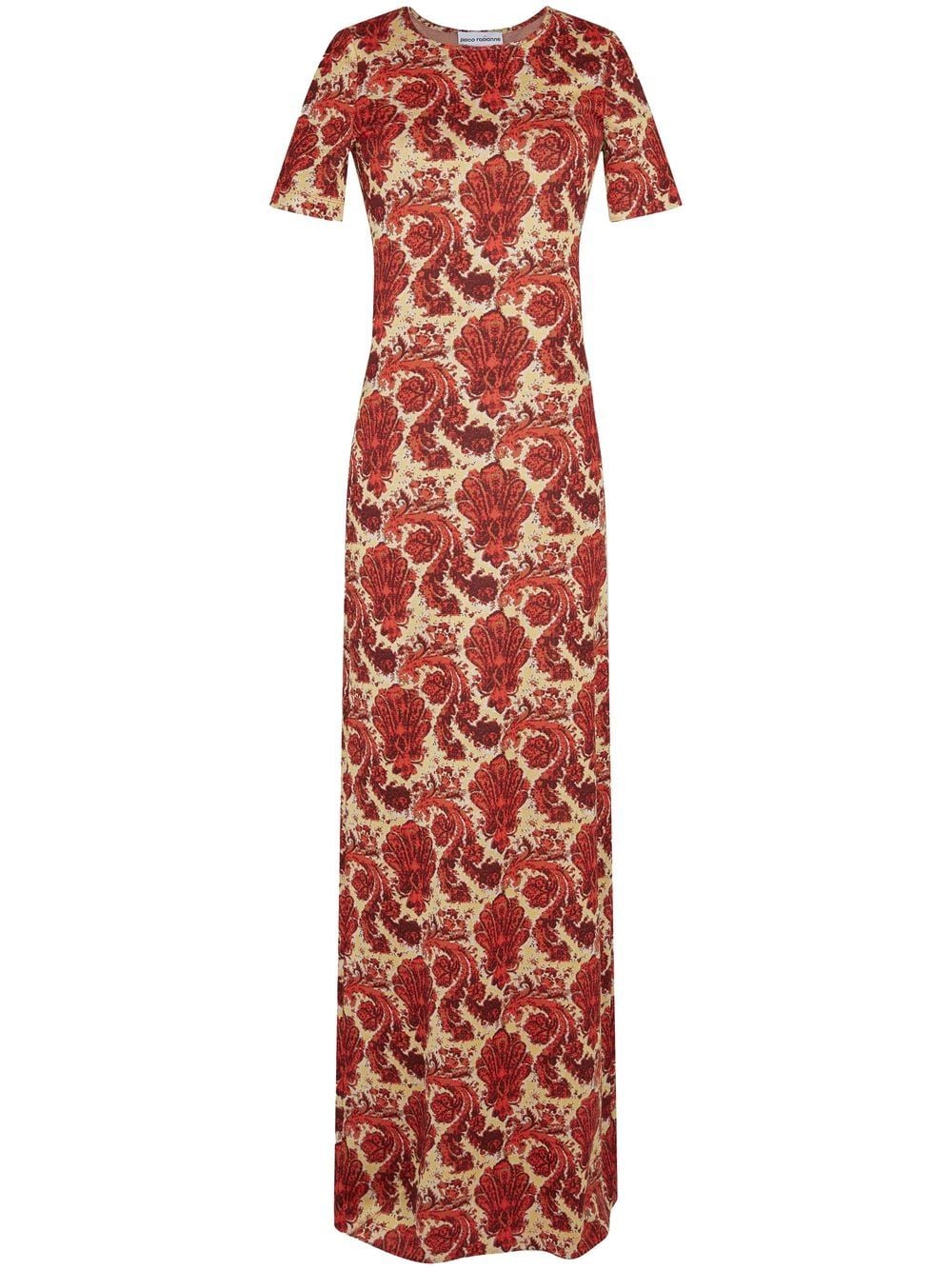 Rabanne paisley-print maxi dress - Red von Rabanne