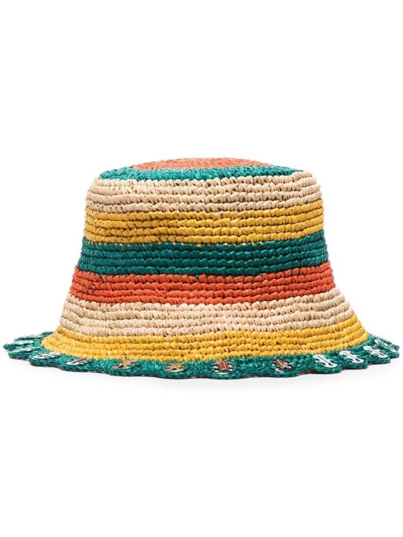 Rabanne raffia straw hat - Green von Rabanne