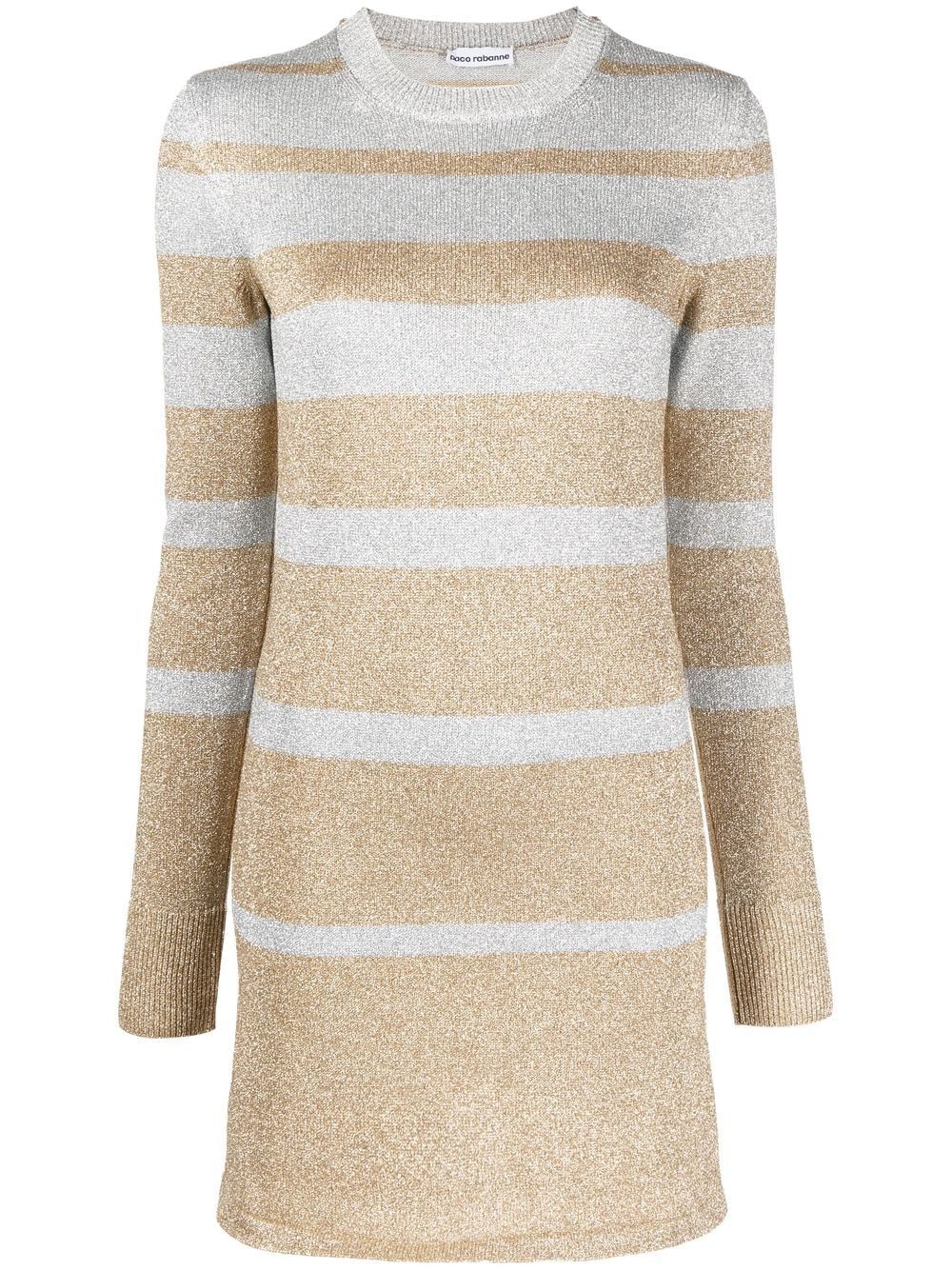 Rabanne striped knitted dress - Yellow von Rabanne