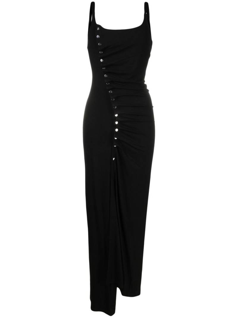 Rabanne stud-embellished ruched maxi dress - Black von Rabanne