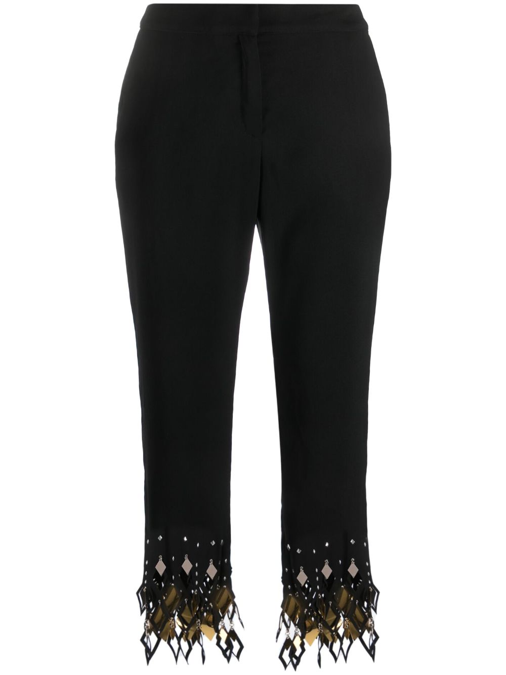 Rabanne studded-ankles cropped trousers - Black von Rabanne