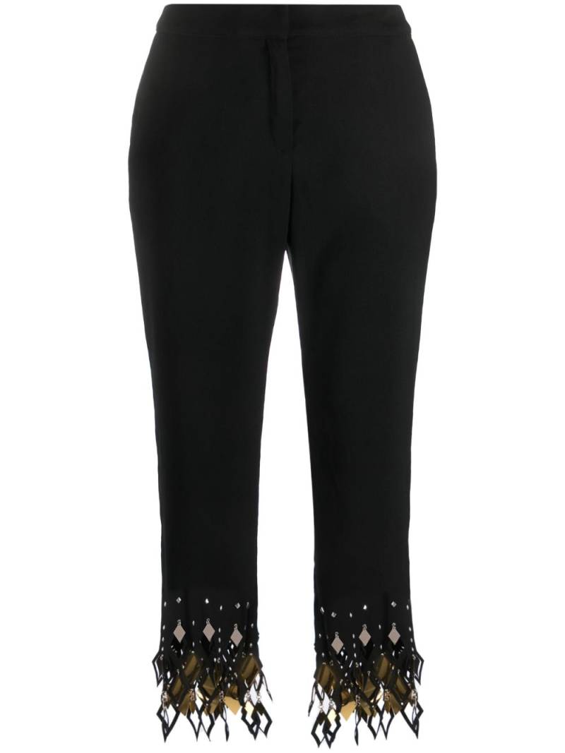 Rabanne studded-ankles cropped trousers - Black von Rabanne