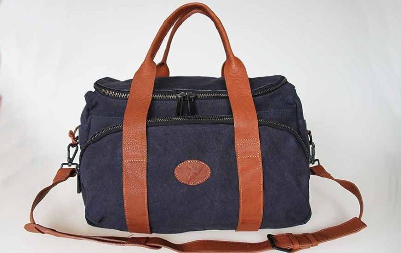 Reisetasche S in Blau/Braun von Pajass