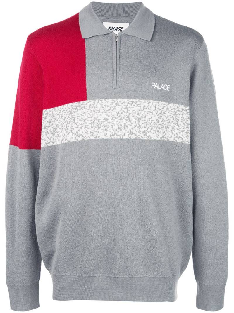 Palace colour-block zipped jumper - Grey von Palace