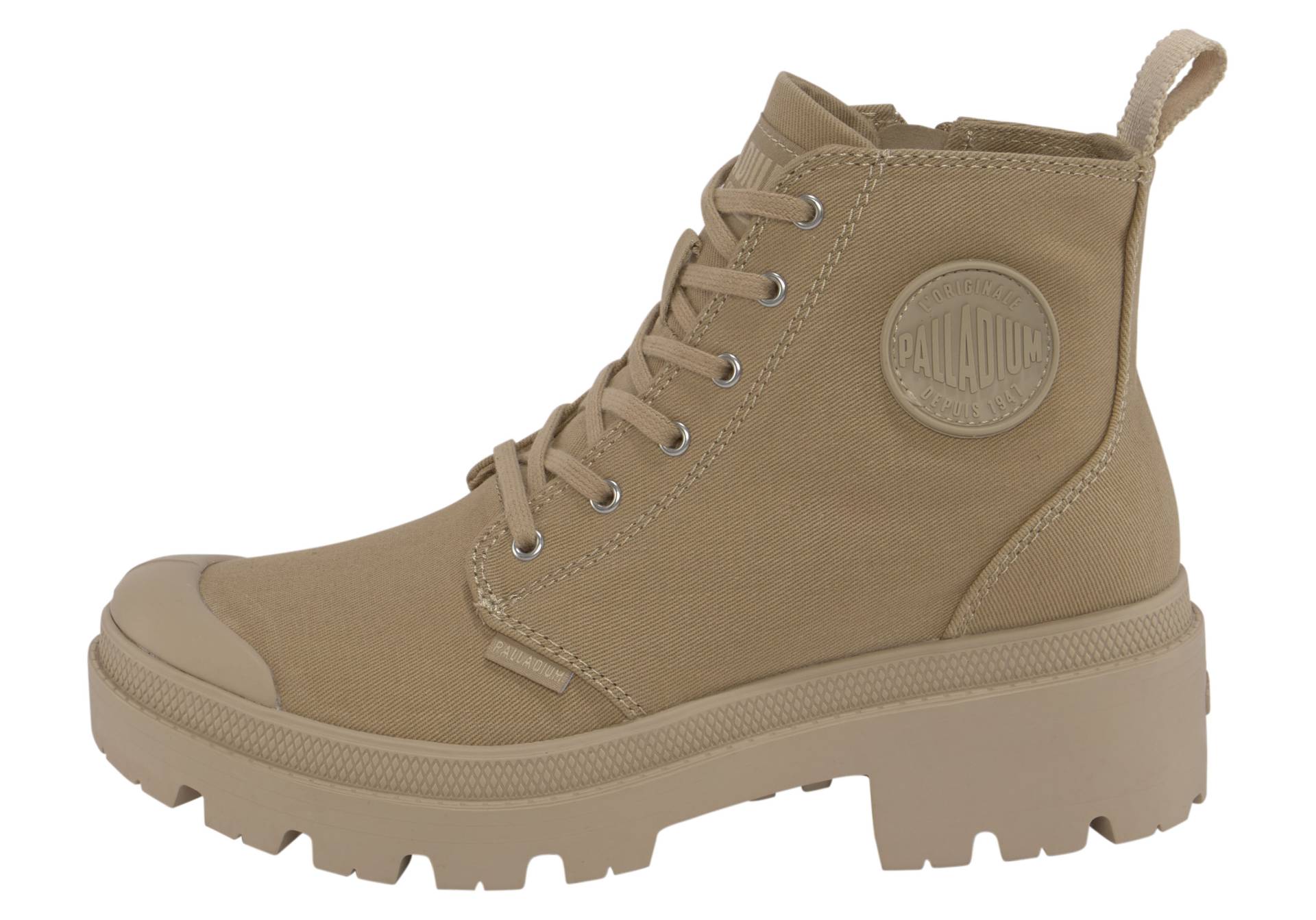 Palladium Schnürstiefelette »PALLABASE TWILL«, Schnürstiefel, Schnürstiefelette aus Canvas mit Reissverschluss von Palladium