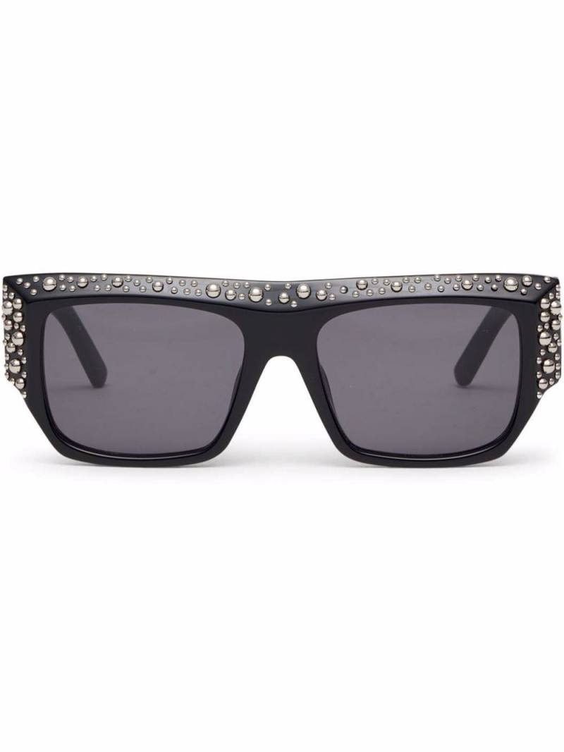 Palm Angels Eyewear Casablanca studded square-frame sunglasses - Grey von Palm Angels Eyewear