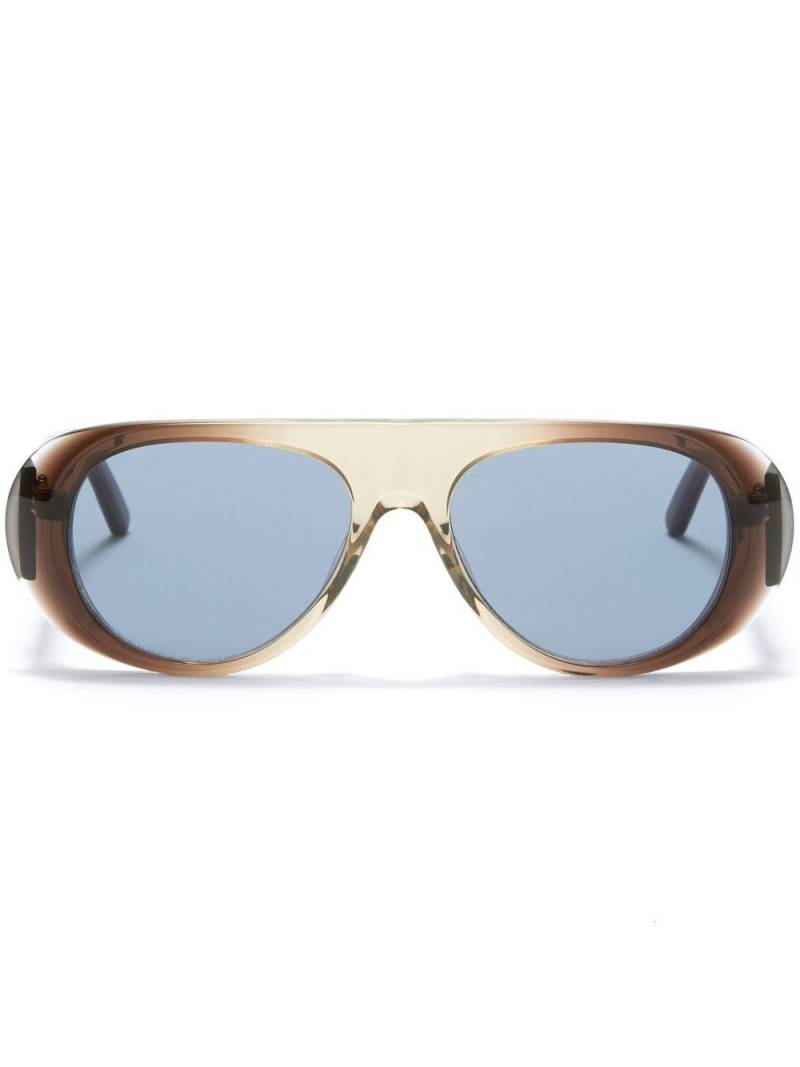 Palm Angels Eyewear Sierra shield-frame sunglasses - Brown von Palm Angels Eyewear