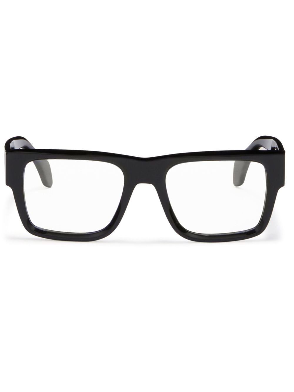 Palm Angels Eyewear logo-engraved rectangle-frame glasses - Black von Palm Angels Eyewear